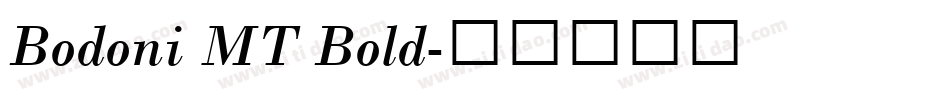 Bodoni MT Bold字体转换
